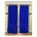 Lined-Enchanting Blue Ring Top Sheer Sari Curtain Drape - 43W x 120L - Piece
