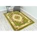 Glamour Hand Carved Thick Plush Pile Boho Traditional Oriental Floral Area Rug Carpet For Living Room Bedroom (Green 7 8 x 10 8 )