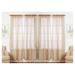 J&V TEXTILES 4-Pieces Sheer Solid Sheer Window Curtains 84 - Window Treatment Rod Pocket Voile Drape/Panel Sets for Patio Door TAUPE