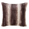 Fennco Styles Wilma Collection Country Faux Rabbit Fur Palette 20 x 20 Inch Throw Pillow with Case & Insert â€“ Chocolate Throw Pillow for Couch Bedroom and Living Room DÃ©cor