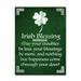 Crafted Creations Green and White Irish Blessing St. Patrickâ€™s Day Cotton Wall Art Decor 20 x 16