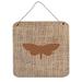 Carolines Treasures BB1059-BL-BN-DS66 Moth Burlap and Brown BB1059 Wall or Door Hanging Prints 6x6 multicolor