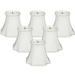 Royal Designs Inc. Decorative Inverted Corner Trim Bell Chandelier Shade CS-714WH-6 White 3 x 5 x 4.5 Pack of 6