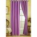 (#32) Hotel Quality Silver Grommet Top Faux Silk 1 Panel Lilac Lavender Solid Thermal Foam Lined Blackout Heavy Thick Window Curtain Drapes Grommets 108 Length