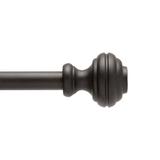 Mainstays 28-48 in. Cedric Adjustable Petite Cafe Curtain Rod 1/2 in. Diameter Black