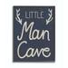 The Kids Room by Stupell Kids Little Man Cave Word Boys Blue Nursery Design Framed Giclee Texturized Art by Daphne Polselli