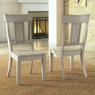 Weston Home Farmhouse Wood Dining Chair, White Farm Style Dining Chairs