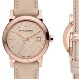 Burberry Accessories | Like New Rose Gold Burberry Watch | Color: Cream/Pink | Size: Os
