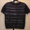 Louis Vuitton Sweaters | Louis Vuitton Short Sleeve Sweater | Color: Black/Blue | Size: L