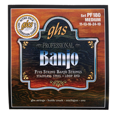 GHS PF180 5-String Banjo Set