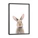 East Urban Home Baby Bunny by Sisi & Seb - Graphic Art Print Canvas/Metal in Gray/Pink | 40 H x 26 W x 1.5 D in | Wayfair