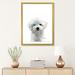 East Urban Home Maltese Puppy by Watercolor Luv - Painting Print Paper/Metal in White | 32 H x 24 W x 1 D in | Wayfair
