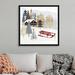 The Holiday Aisle® Christmas Chalet II by Victoria Borges - Painting Print on Canvas in Brown | 38 H x 38 W x 1.75 D in | Wayfair