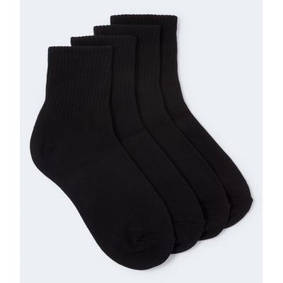 Aeropostale Womens' Solid Crew Sock 2-Pack - Black - Size One Size - Cotton