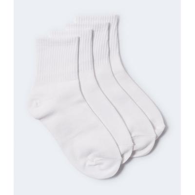 Aeropostale Womens' Solid Crew Sock 2-Pack - White - Size One Size - Cotton