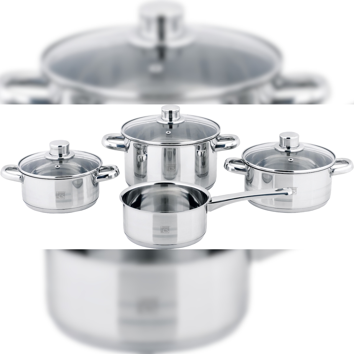 CS KOCHSYSTEME, BELM Edelstahl Kochtopfset 7tlg, induktionsgeeignet Image