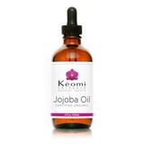 KEOMI NATURALS - 100% Pure Organic Cold Pressed Jojoba Oil ( 4 oz.) Dark Amber Glass Bottle w/Dropper