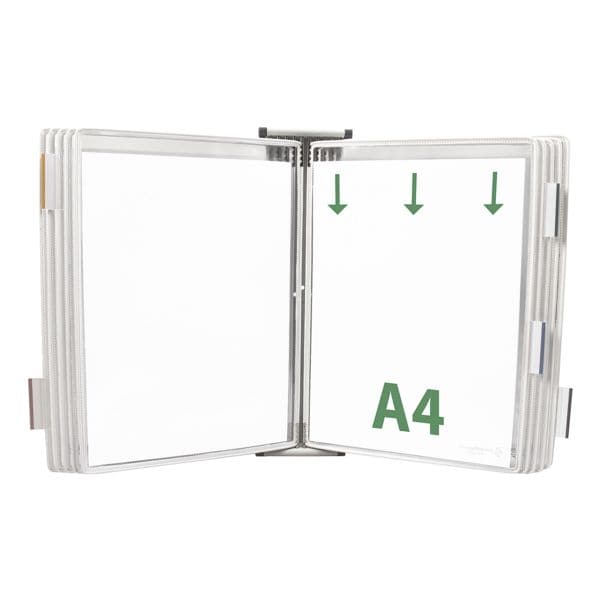 Tarifold Wandsichttafelsystem A4 mit 10 Sichttafeln weiß Image
