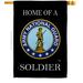 Breeze Decor Home of National Guard Soldier 2-Sided Polyester 40 x 28 in. House Flag in Black/Blue | 40 H x 28 W in | Wayfair