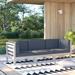 Millwood Pines Napier 2 Piece Sofa Seating Group w/ Cushions Wood/Natural Hardwoods in Brown/White | 26.5 H x 88.5 W x 30.25 D in | Outdoor Furniture | Wayfair