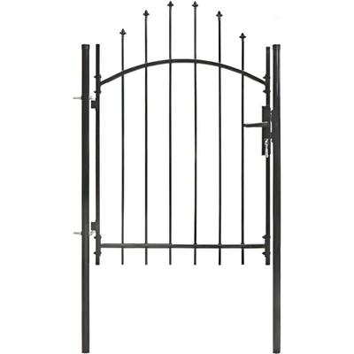 Gartentor Stahl 1x1,75 m Schwarz - Vidaxl Image