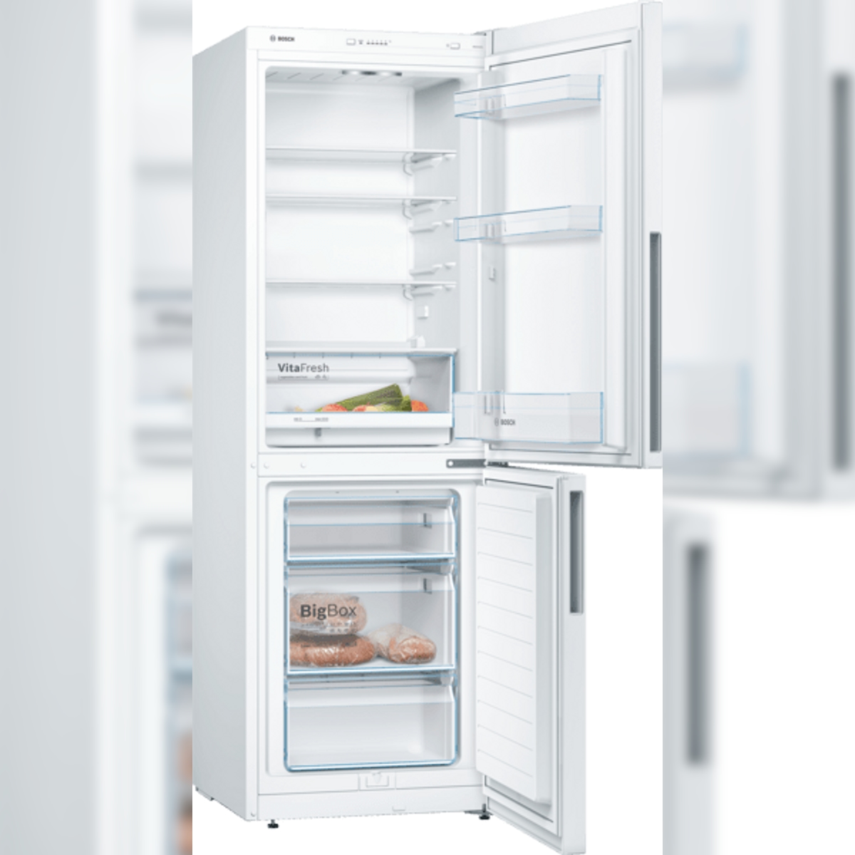 Bosch KGV332WEA Freistehende Kühl-Gefrier-Kombination mit Gefrierbereich unten, Serie 4, 176 x 60 cm, Weiß Image