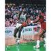 Robert Parish Boston Celtics Autographed 16" x 20" Going Up in White Jersey Photograph with "HOF 03" Inscription