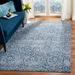 White 36 x 0.31 in Indoor Area Rug - Langley Street® Evart Damask Navy/Light Gray Area Rug | 36 W x 0.31 D in | Wayfair