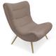 Fauteuil scandinave Romilly Tissu Taupe - Taupe