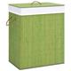 vidaXL Bamboo Laundry Basket Green 100 L