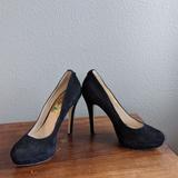Michael Kors Shoes | Michael Kors Black Suede Platform Heels | Color: Black | Size: 8.5