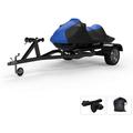 Weatherproof Jet Ski Covers for Polaris Virage TX 2000-2002 - Blue/Black Color - All Weather - Trailerable - Protects from Rain Sun UV Rays and More! Includes Trailer Straps and Storage Bag