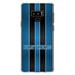 DistinctInk Clear Shockproof Hybrid Case for Samsung Galaxy Note 9 - TPU Bumper Acrylic Back Tempered Glass Screen Protector - Blue Black Panthers - Football Team