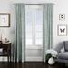 Colcha Linens Bella Drapery Linen Damask Room Darkening Rod Pocket Single Curtain Panel Linen in Green/Blue | 108 H in | Wayfair CPP-LL-AQ-DP-OE