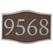Montague Metal Products Inc. Serif 1-Line Wall Address Plaque Metal in Brown | 8.25 H x 12 W x 0.35 D in | Wayfair DSP-0008-W-CS