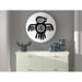 Dakota Fields Tribu-Eagle Wall Clock Metal in Black/White | 23 H x 23 W x 4 D in | Wayfair 7A1DF8F33CBA4B3196CBC10C69F41823