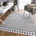 Massapequa 7'10" x 10' Modern Farmhouse Moroccan Charcoal/Cream/Gray/Light Gray Area Rug - Hauteloom