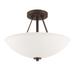 Homeplace by Capital Lighting Fixture Company 15 Inch 2 Light Semi Flush Mount - 218921BZ