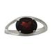 Garnet solitaire ring, 'Passionate'