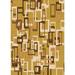 Brown/Yellow 96 x 0.35 in Indoor Area Rug - East Urban Home Geometric Wool Yellow/Brown Area Rug Wool | 96 W x 0.35 D in | Wayfair