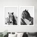 Three Posts™ Wild Horses Black & White Wall Art Framed Canvas, by LILA + LOLA Print Canvas in Gray | 22 H x 28 W x 1 D in | Wayfair
