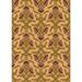 Brown/Orange 96 x 0.35 in Indoor Area Rug - East Urban Home Floral Wool Orange/Brown Area Rug Wool | 96 W x 0.35 D in | Wayfair