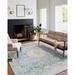 Blue/Gray 18 x 0.13 in Area Rug - Chris Loves Julia x Loloi Jules Oriental Machine Made Indoor Area Rug in Antique | 18 W x 0.13 D in | Wayfair