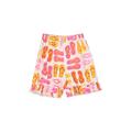 Lolly Wolly Doodle Shorts: Pink Print Bottoms - Kids Girl's Size Small