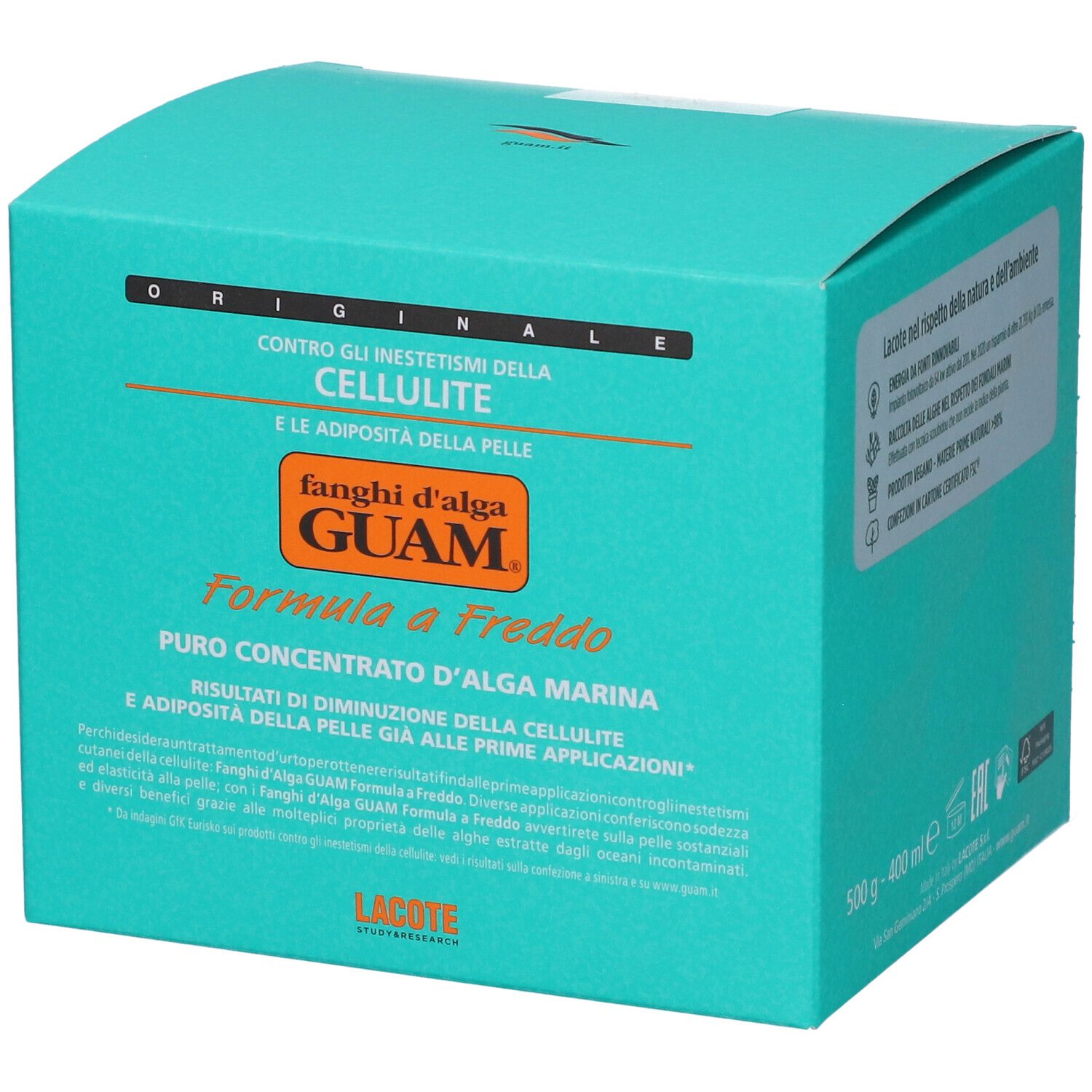 GUAM® Fanghi d'Alga Formula a Freddo 500 g Cure del corpo