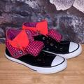 Converse Shoes | Converse All Stars Girls Double Tongue Skate Shoe | Color: Black/Pink | Size: 2bb