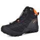 XPETI Walking Boots Mens Waterproof, Men's Hiking Boots Winter Snow Outdoor Shoes Trekking Lightweight Trainer Hiker High Rise Black Orange Size 8.5 UK