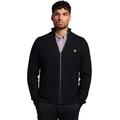 Lyle & Scott Men's Knitted Rib Zip Through Cardigan Jet Black M