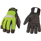 Safety Lime Waterproof Winter Gloves Medium