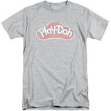 Trevco HBRO157-ATT-5 Play Doh & Dohs 18 by 1 Adult Tall Fit Short Sleeve T-Shirt, Athletic Heather - 2X